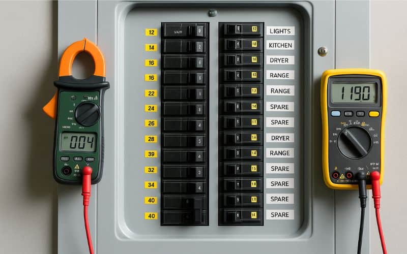Electrical Panel with Diagnostic Tools attached