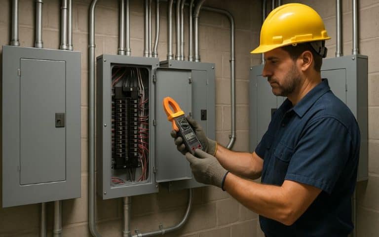 Los Angeles apartment building electrical room