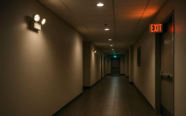 Los Angeles commercial building corridor lighting