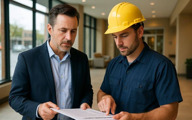 Reviewing an electrical inspection report