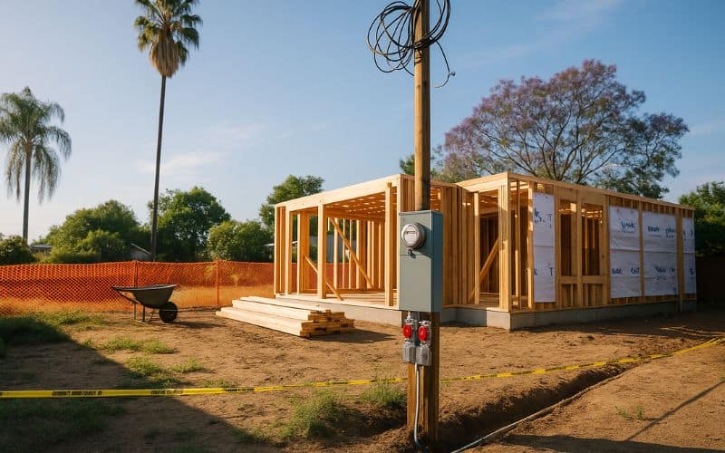 Temporary Power Pole Installation