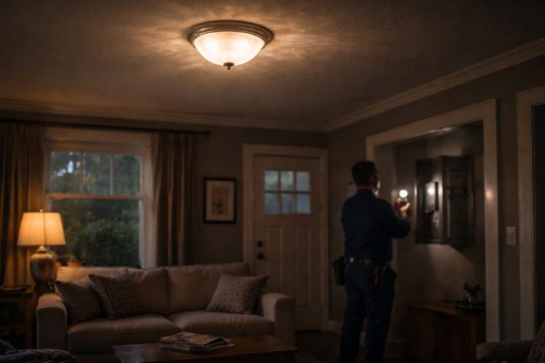 Old Los Angeles Home with Flickering Lights